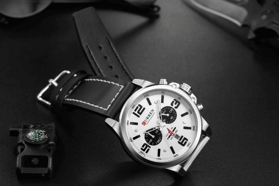 Retro  Waterproof Watch With Chronometers Steel Case And Leather Belts Unique Design Excellent Look Perfect Gift For Your Man Stevvex