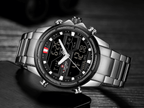 Mens Wrist Watch, Waterproof Analog Digital Watches Multifunction Stainless Steel Business Watches For Man Perfect Gift - SJB-DIAMOND ELITES