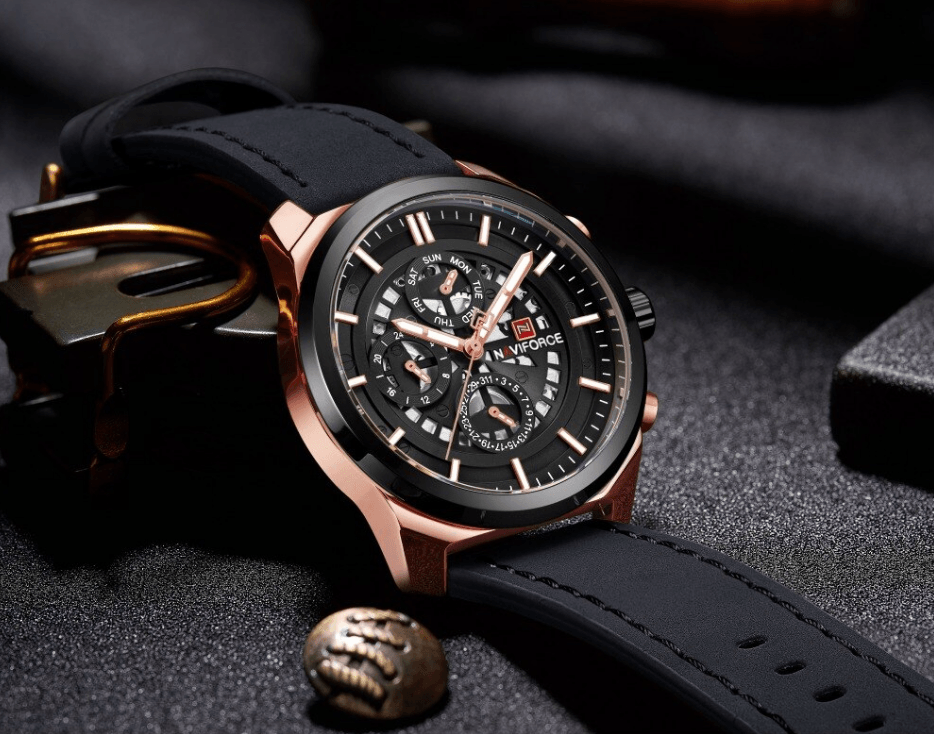 Sports Men's Leather Waterproof Date Display Casual Analog Luxury Watches Unique Design Perfect Gift - SJB-DIAMOND ELITES