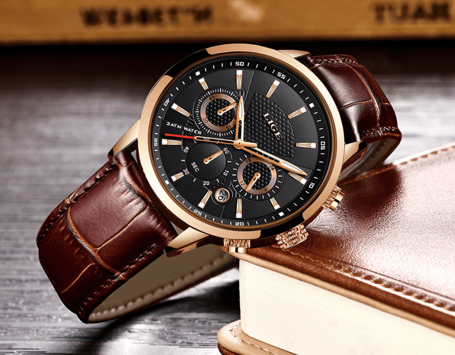 Men's  Waterproof Watch With Chronometers Day View Sport Analog Watches Excellent Look Perfect Gift For Him Stevvex