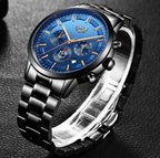 Men's Waterproof  Watch With Chronometers And Date Display Unique Design Perfect Gift Stevvex