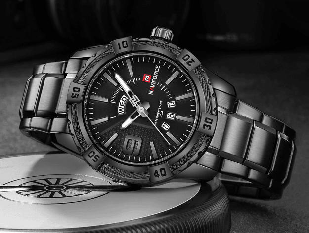 Men's  Luxury Stainless steal Waterproof Watch With Day And Date Display Unique Design Perfect Gift In Modern Metal Men  Wrist Watch Design - SJB-DIAMOND ELITES