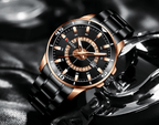 Men's  Modern Sports Waterproof Watch Luxury Unique Design  Fluorescent Hands Perfect Gift Stevvex