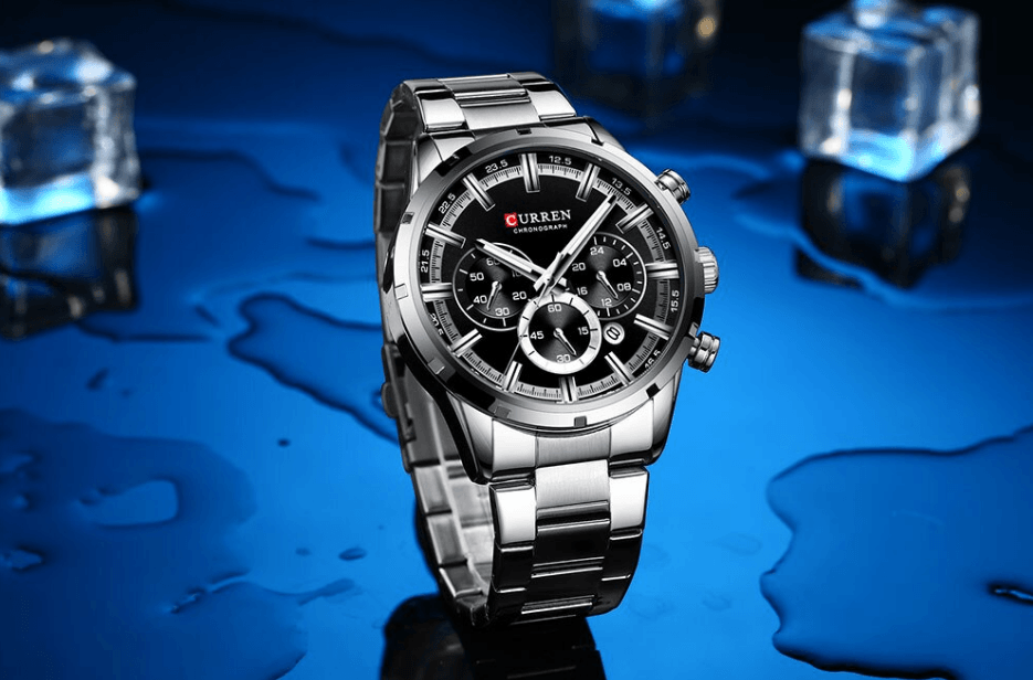 Men's Sports  Waterproof Stainless Steel Watch With Chronometers And Special Date Display Unique Design Perfect Gift Stevvex