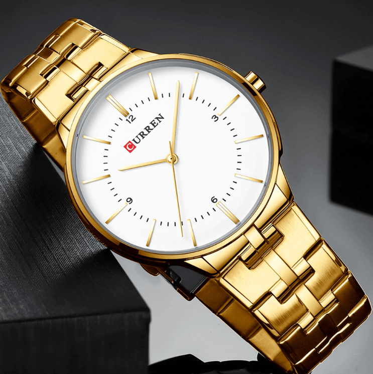 Men's  Waterproof Watch With Shining Bracelet In Five Modern Designs Perfect Gift For Your Loved One Stevvex