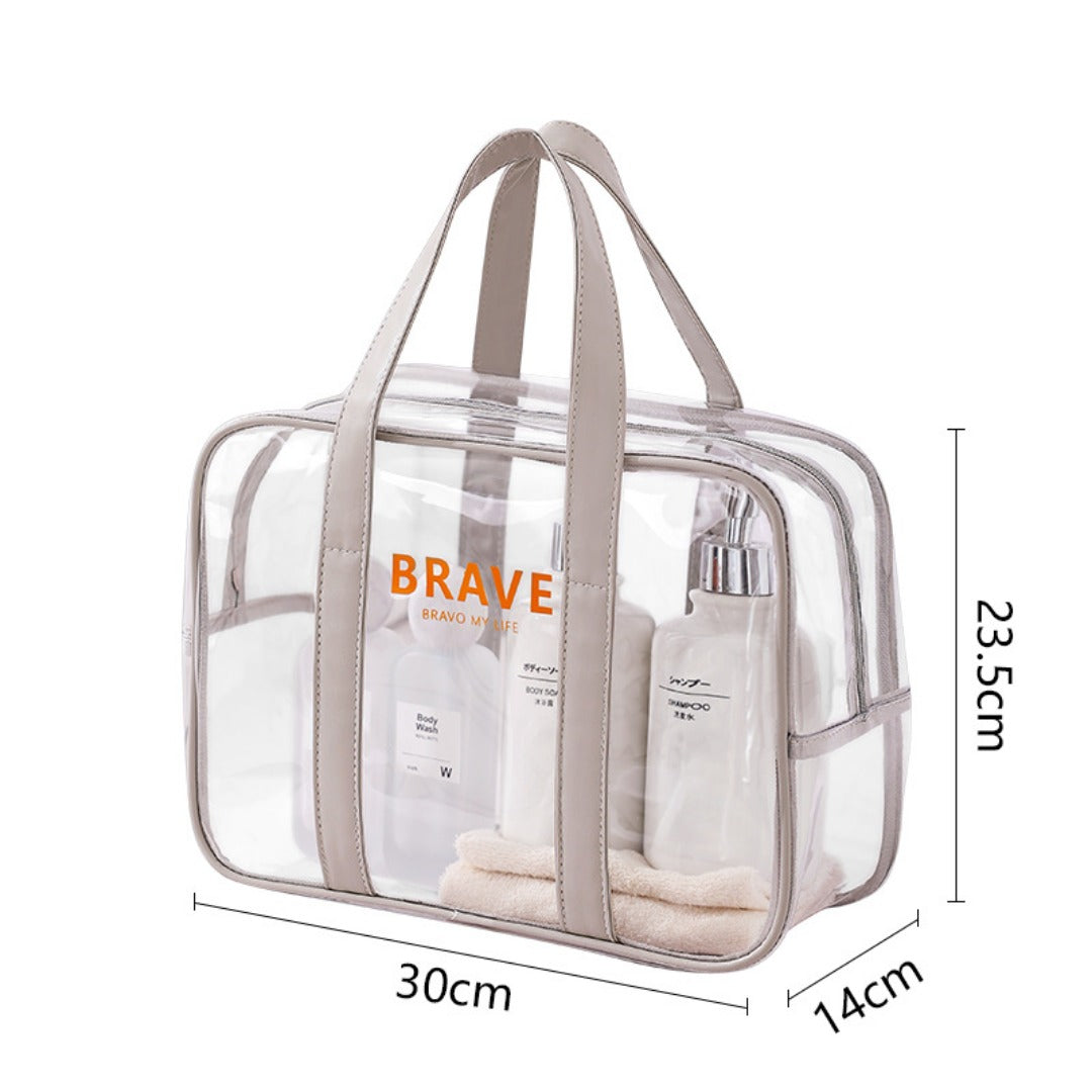 Waterproof beach bag, wet and dry separation fitness bag, toiletry bag, storage goggles, swimsuit swimming bag, Transparent Cosmetic Bag, - SJB-DIAMOND ELITES