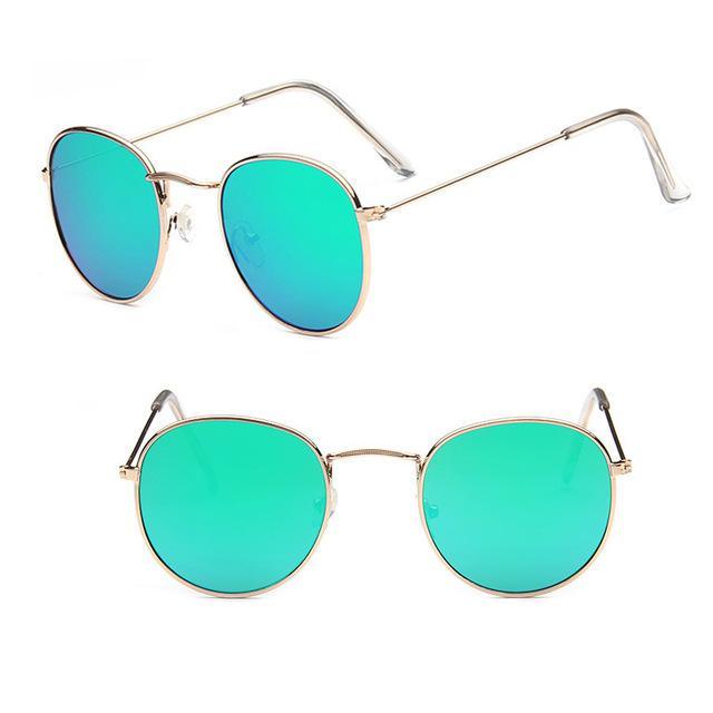 Leon Elegant Unisex Woman and Man Classic Round  Sunglasses Designer Glasses Lady Round Luxury Retro Sunglasses With Vintage Mirror Oculos De Sol Gafas - SJB-DIAMOND ELITES