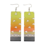 Acrylic Tanjiro Earrings Pi-Mart