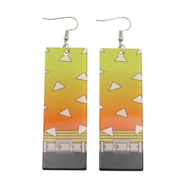 Acrylic Tanjiro Earrings Pi-Mart