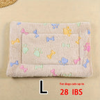 All-Season Dirt-Resistant Rectangular Pet Blanket - Comfortable Dog Paw Heart Print Pet Bed, 1pc Lootquake LLC