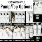 32oz Refillable White Plastic Cleaning Dispenser Bottle Reusable