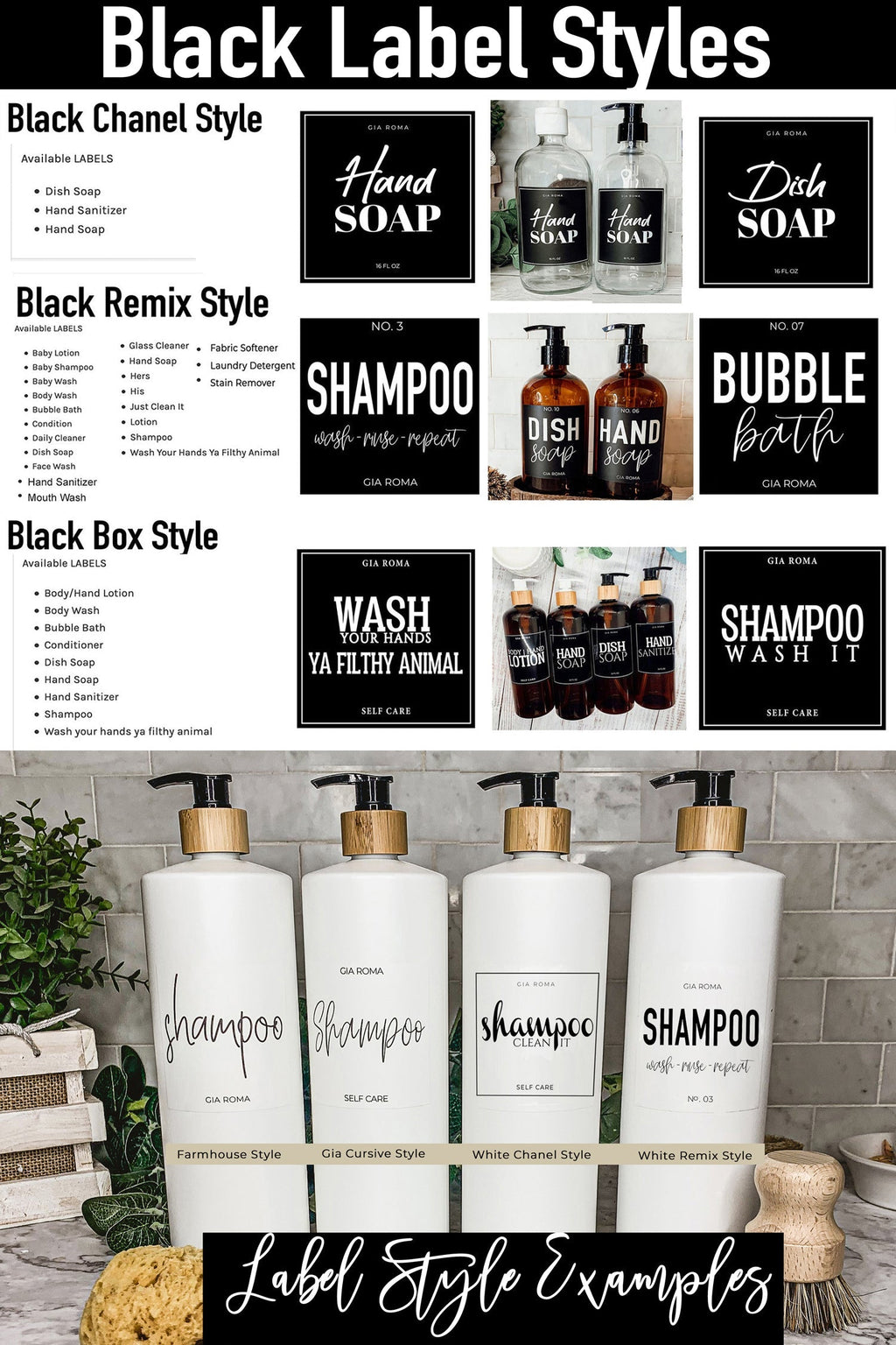 32oz White Plastic Refillable Dispenser Bottles - Reusable Soap Lotion Pump BandsCo Straps