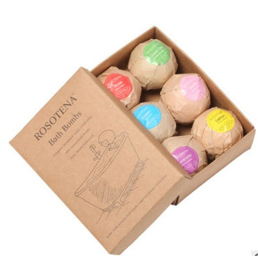 6 pcs Organic Bath Bombs Bubble Bath Mint Lavender Rose Flavor Lootquake LLC