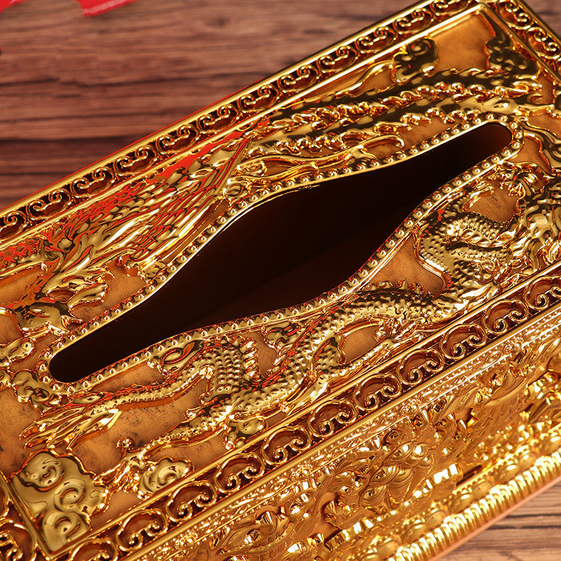 Tibetan Tantric Buddhism Eight Auspicious Tissue Box Living Room Dining Room Car Small Tissue Box Pi-Mart