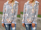 Hooded print slim hoodie jacket Pi-Mart