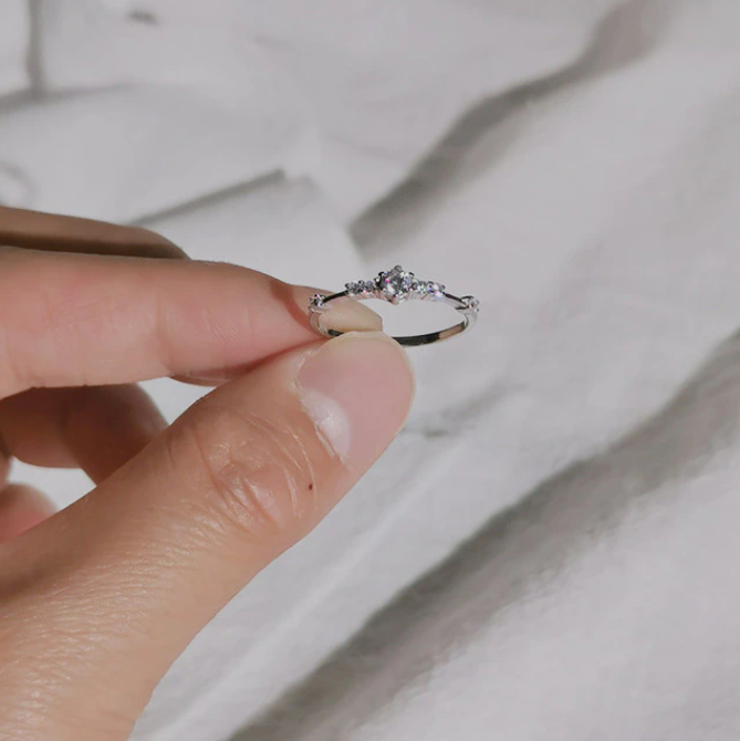 Crystal Exquisite Wedding Ring - SJB-DIAMOND ELITES