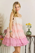 New Swiss Dot Ruffled Tiered Mini Dress For Summer – Feminine, Fluttering, Charming, Playful, Chic & Stylish Stevvex