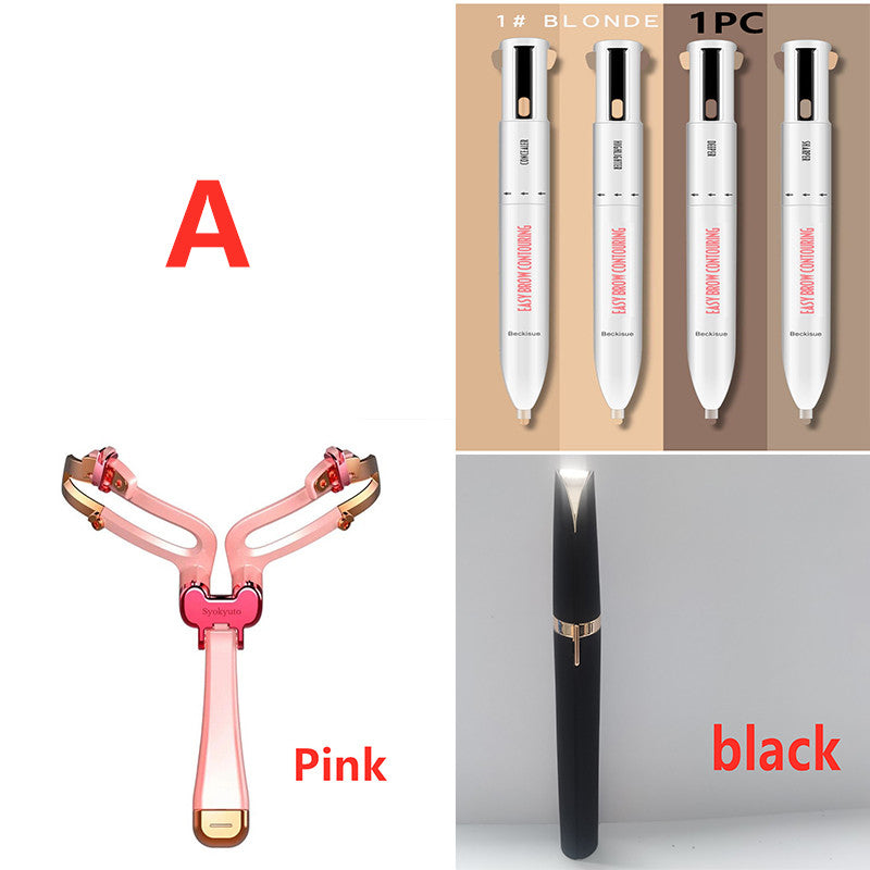 Eyebrow Shaping Set 3 In 1 Foldable Adjustable Eyebrow Stencil For Perfect Brows Shapes Makeup Pi-Mart