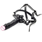 Horse Harness Type Double Head Dildo Ball Gag Women Wear Lootquake LLC