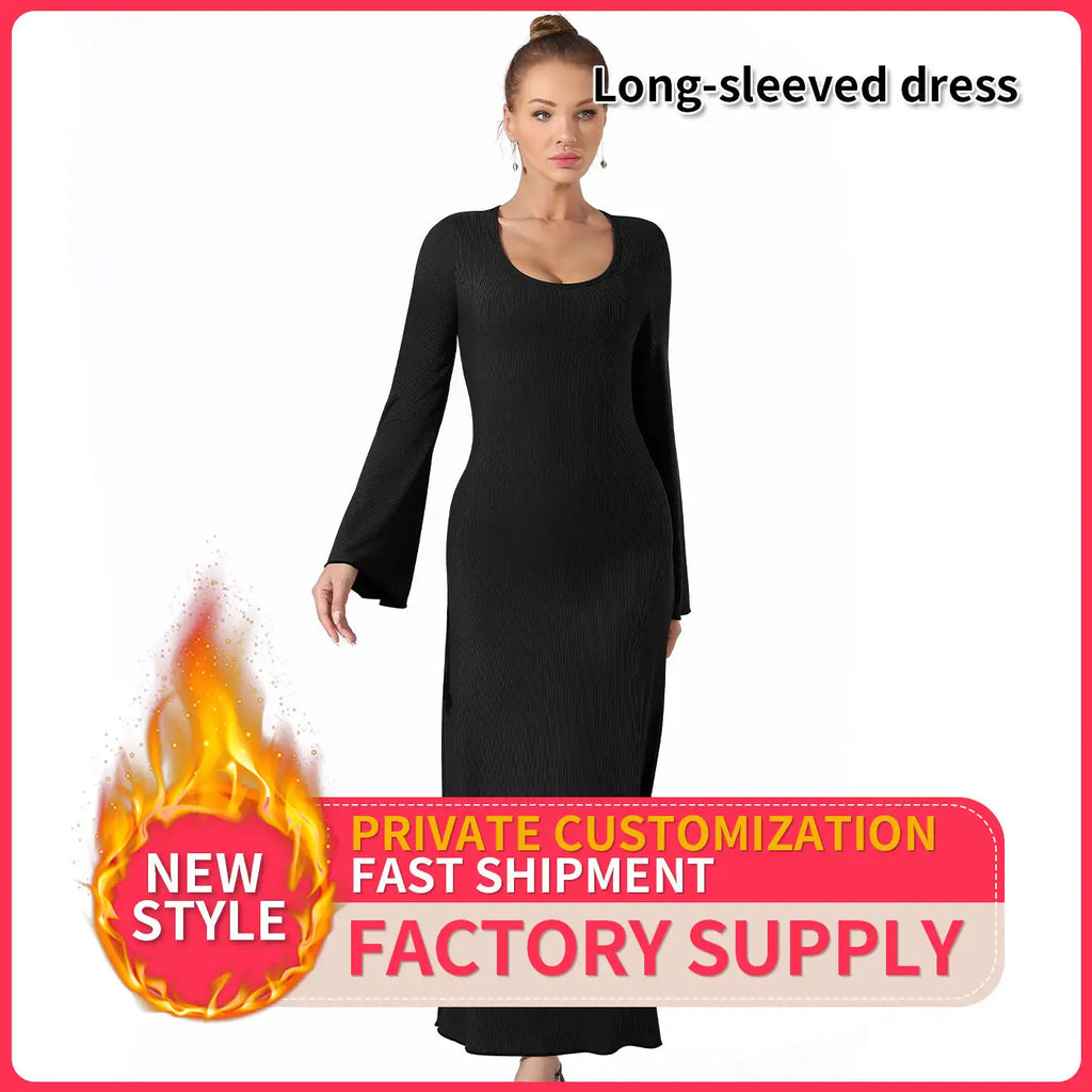 Women's Fashion Simple Solid Color Dress - SJB-DIAMOND ELITES