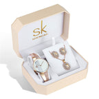 Rhinestone watch earring necklace Pi-Mart