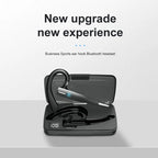 Comfortable Bluetooth Earpiece Wireless Earphone Bluetooth 5.0 Handsfree Earpiece Noise Cancelling HiFi Headset With Dual HD Mic For All Smart Phones Ear Wireless Bluetooth Sport Lightweight Headphones With Case Standby Time For Business Workout Driving Stevvex