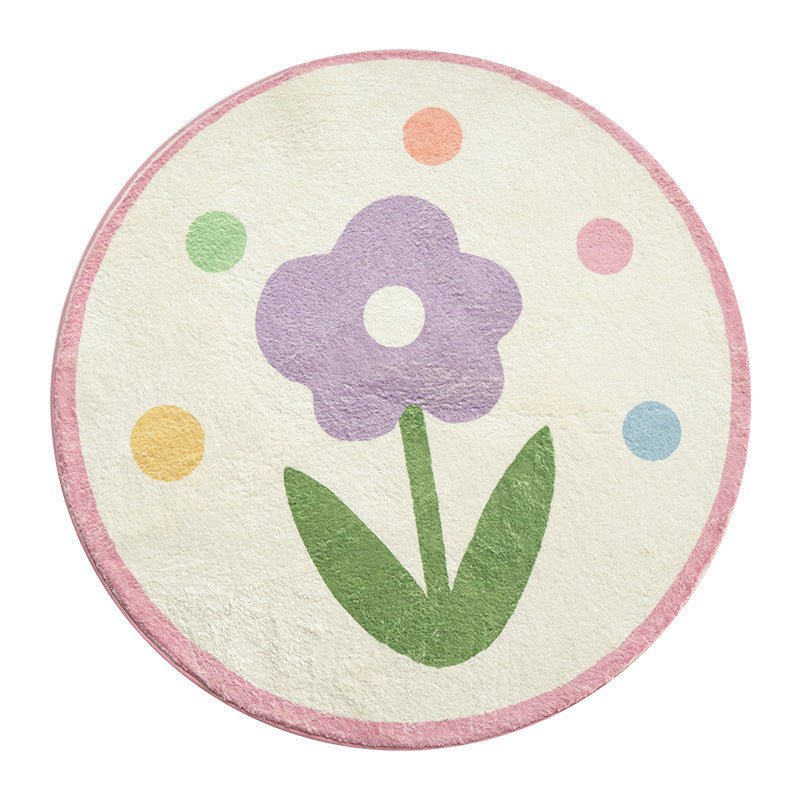 Round Thickened Carpet Children's Room Home Non-slip Absorbent Floor Mat Pi-Mart