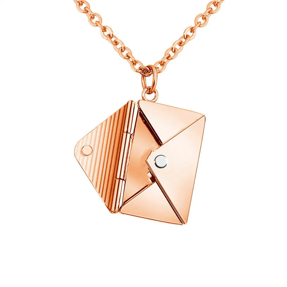 Fashion Jewelry Envelop Necklace Women Lover Letter Pendant Best Gifts For Girlfriend Lootquake LLC