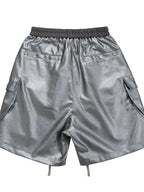 Men's Cargo Style Metallic Zipper Shorts