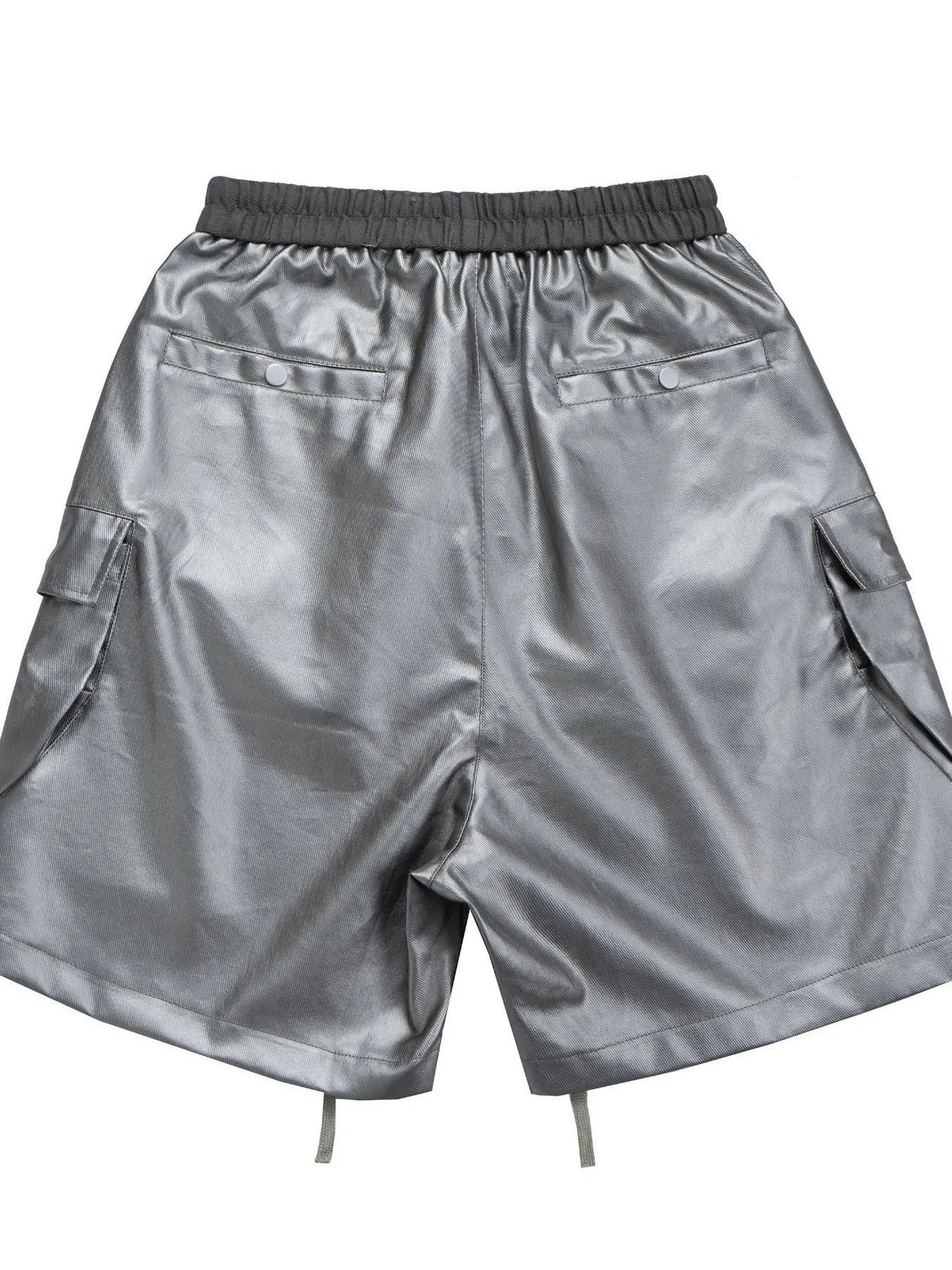 Men's Cargo Style Metallic Zipper Shorts
