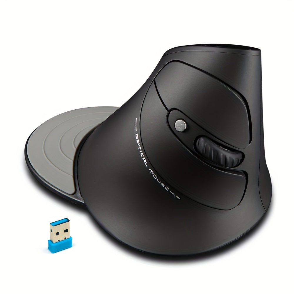 ZELOTES Ergonomic Wrist Rest Mouse, 2.4G Vertical Wireless Gaming Mouse, Comfort Grip, Right Hand Orientation, Battery Powered (Batteries Not Included), 393.7inch Range, Plastic Material, No Charging Function, ≤36V Operatin Lootquake LLC