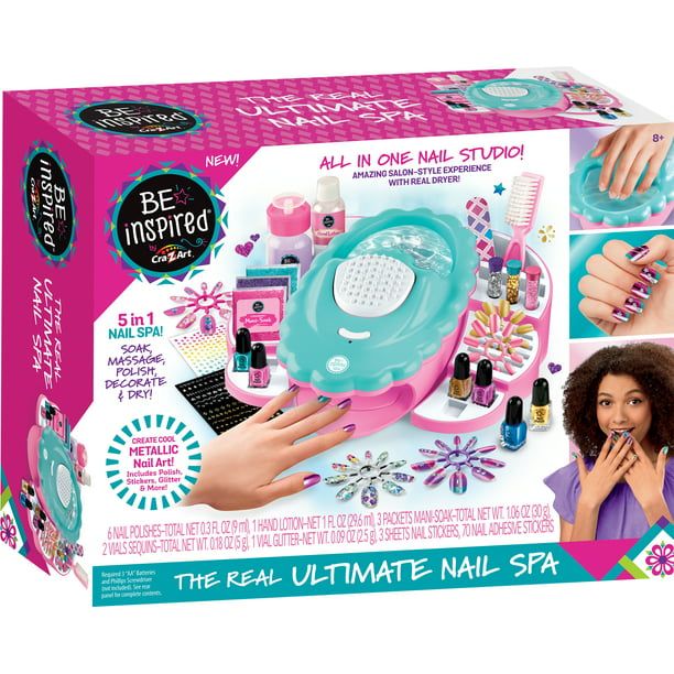 Cra-Z-Art Be Inspired 5-in-1 Real Ultimate Manicure Metallic Nail Polish Spa EasyOptionXY LLC