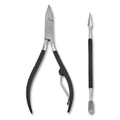 Japonesque Stainless Steel Soft Touch Toenail Clipper and Cuticle Pusher, 2 Piece EasyOptionXY LLC