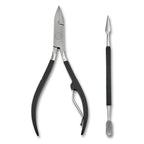 Japonesque Stainless Steel Soft Touch Toenail Clipper and Cuticle Pusher, 2 Piece EasyOptionXY LLC