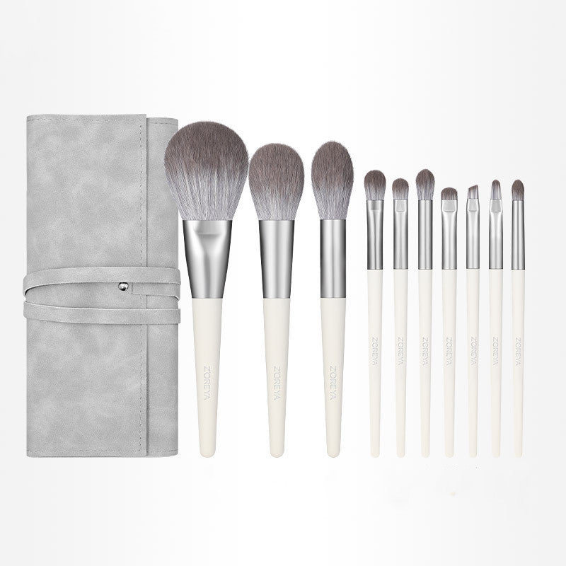 ZOREYA silver foxtail 10 makeup brushes Pi-Mart