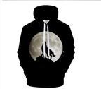 New Wolf 3D Digital Print Hoodie Sweatshirt Pi-Mart