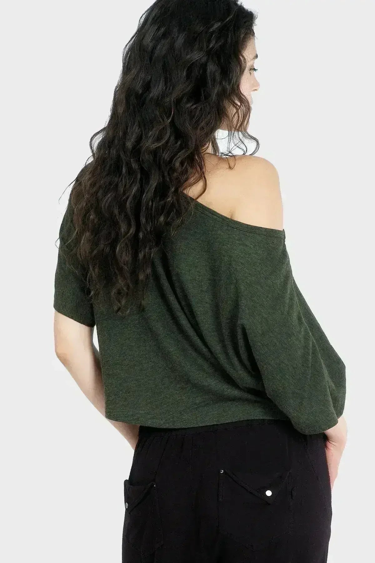 Lumi Organic Crop Top - Bamboo-Cotton Bateau Neck | Femstylo - SJB-DIAMOND ELITES