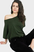 Lumi Organic Crop Top - Bamboo-Cotton Bateau Neck | Femstylo - SJB-DIAMOND ELITES