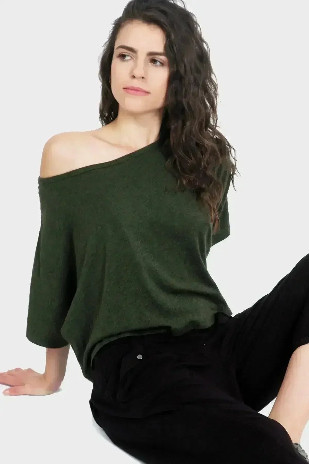 Lumi Organic Crop Top - Bamboo-Cotton Bateau Neck | Femstylo - SJB-DIAMOND ELITES