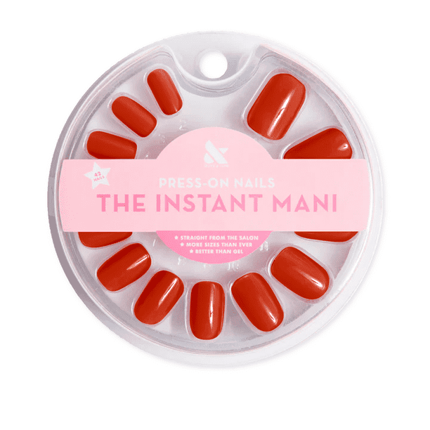 Olive & June Press-on Artificial Nails, Squoval Short, CV, Red, 42 ct EasyOptionXY LLC