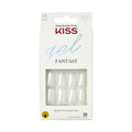 KISS Gel Fantasy Sculpted Medium Square Glue-On Nails, Glossy Light White, 'Glazed', 28 Ct EasyOptionXY LLC