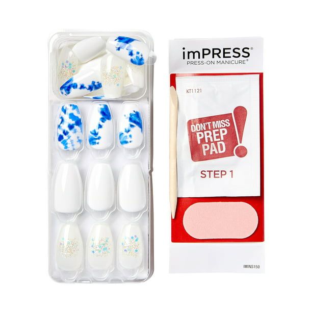 KISS imPRESS Medium Length Press-On Nails, Riviera Paradise, 30 Count EasyOptionXY LLC