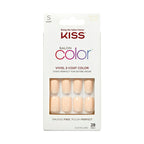 KISS Salon Color Short Square Fake Nails, Glossy Solid White, 28 Count EasyOptionXY LLC