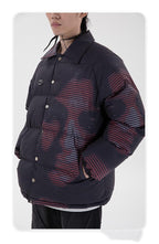 Winter thick loose digital portrait print jacket