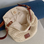 Woven hollow bag women, crochet bag, summer seaside vacation travel tote bag, beach bag, shoulder armpit bag - SJB-DIAMOND ELITES