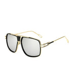 Modern Classic Oversized Men Sunglasses Luxury Brand New Glasses Square With High Quality Metal Frame and Polarized Mirror Glasses  Oculos de sol With  UV400 Prodection for Sun - SJB-DIAMOND ELITES