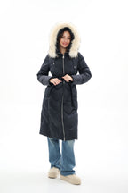 Genuine Fur Trim Down Fill Coat