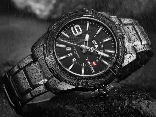 Men's  Luxury Stainless steal Waterproof Watch With Day And Date Display Unique Design Perfect Gift In Modern Metal Men  Wrist Watch Design - SJB-DIAMOND ELITES