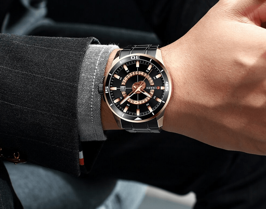 Men's  Modern Sports Waterproof Watch Luxury Unique Design  Fluorescent Hands Perfect Gift Stevvex