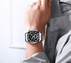 Men's Sports  Waterproof Stainless Steel Watch With Chronometers And Special Date Display Unique Design Perfect Gift Stevvex